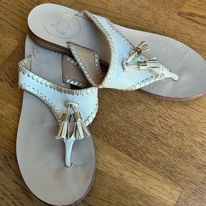 Jack Rogers Thong Sandal Tassel Size 5.5